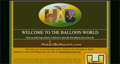 Desktop Screenshot of hotairballoonist.com